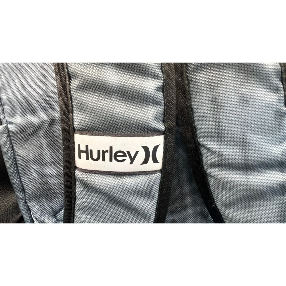 Hurley Grey Tie Dye Backpack Black Blue Trim School Travel Skater Bookbag Unisex